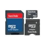SanDisk 2GB Microsd Card with SD and MiniSD Adapters (SDQ-2048-A11MK US Retail Package) by SanDisk