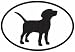 Automotive : Beagle Sticker (Black/White, 5' x 3.5' )