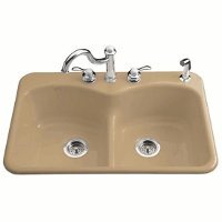 Kohler K-6626-4 Langlade Kitchen Sink, Mexican Sand Kohler K-6626-4 Langlade Kitchen Sink, Mexican Sand