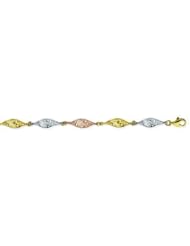 14kt Tri Color Gold Fashion Bracelet
