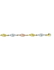 14kt Tri Color Gold Fashion Bracelet