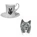 Akita Cup and Saucer, Porcelain by Rosalinde