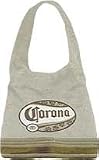 Corona Khaki Striped Canvas Handbag