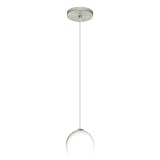 Besa Lighting Palla Opal Matte Satin Nickel Mini Pendant