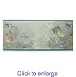 Aquarium Fish Embossed Prepasted Wall Border