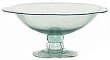 Clear Spanish Small Recycled Glass Compote 13.5"D