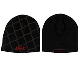 UFC Brand New Black with Chain Link Knit Beanie