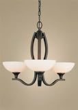 3 Uplight Chandelier - Oil Rubbed Bronze