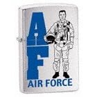 Zippo Air Force,Brushed Chrome Lighter