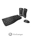AOpen KMS-88 Black PS/2 Keyboard, Optical PS/2 Mouse, & Stereo Powered Speakers Combo Kit
