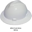 MSA Safety Works 10006318 Full Brim Hard Hat, White