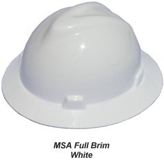MSA Safety Works 10006318 Full Brim Hard Hat, White