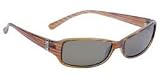 Angel Livvy Sunglasses - Caramel Stripe Brown Polarized by