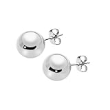 Sterling Silver Ball Earrings, 8mm.