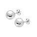 Sterling Silver Ball Earrings, 8mm.