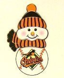 Baltimore Orioles All Star Light Up Snowman Ornament (Set of 4)