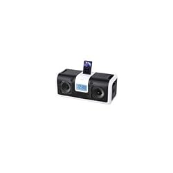 Homedics DP-900 Portable DocknParty iPod Docking Station with FM Clock Radio Black/White