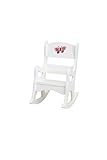 Amish-Made, Handcrafted Children's Wooden Rocking Chair (White Painted Finish - Does Not Include Stencil Shown)