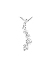 Diamond Journey Pendant 14K White Gold - 1.50 CT Diamonds