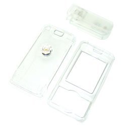 LG Chocolate 2 VX-8550 VX8550 Translucent Clear Snap-On Crystal Case Cover with Removable Belt Clip
