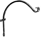 Curved Hanger Upturn Hook, Black, 18 in