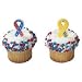 Patriotic Loop Ribbon Cupcake Picks - 12ct
