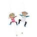 Wooden Pull-string Charlie and Lola Dolls Toy