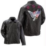 Mens Leather Eagle Jacket- Xl
