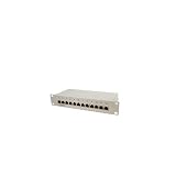 LogiLink Patchpanel 12-Port Cat5e RJ45  25,4 cm (10 Zoll) geschirmt grau