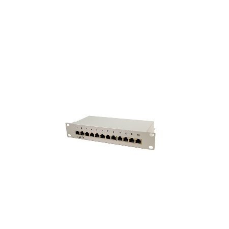 LogiLink Patchpanel 12-Port Cat5e RJ45  25,4 cm (10 Zoll) geschirmt grau Preisvergleich