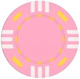 Real Clay 12 Striped Tri Color Poker Chips, 25 14 gram Pink Poker Chips