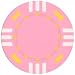 Real Clay 12 Striped Tri Color Poker Chips, 25 14 gram Pink Poker Chips