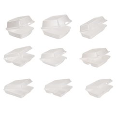 Foam Hinged Lid Containers Medium Single Comp per CS