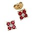 1 Carat Ruby & Diamond Earrings in 14K Yellow Gold