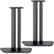 Black Satin Wood Speaker Stands