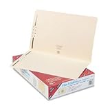 Fastener Folders, Fastener Pos-1&3, Straight Cut Tab, 2-Ply, Legal, Manila, SMD19513