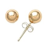 14k Yellow-gold High-polish Women's 5mm Ball Earrings