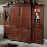 Riverside Furniture Visions III Pocket Door TV Deck Wall System - Bordeaux Cherry