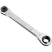 Wright Tool 9397 1/4-Inch to 3/16-Inch Square by 9/16-Inch to 1/2-Inch Hex Ratcheting Box Wrenches, Reversible Refrigeration
