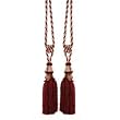 Pair of Beige and Burgundy Grande Tassels