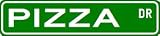 PIZZA Street Sign ~ Custom Aluminum Street Signs
