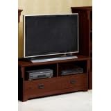 Wide-screen Tv Stand Wood Two-drawer Macintosh Oak