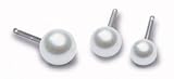 Blomdahl Mini White Pearl Earrings 4mm