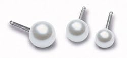 Blomdahl Mini White Pearl Earrings 4mm