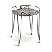 Wrought Iron Side Tables - Kettler Round Wrought Iron Side Table / Ottoman