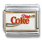 CASA D' ORO Diet Coke Coca Cola # 040 Licensed Authentic Italian Charm CHARM Aleegold