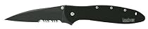 Kershaw Ken Onion Black Leek Serrated Folding Knife with Speed Safe