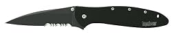 Kershaw Ken Onion Black Leek Serrated Folding Knife with Speed Safe