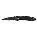 Kershaw Ken Onion Black Leek Serrated Folding Knife with Speed Safe