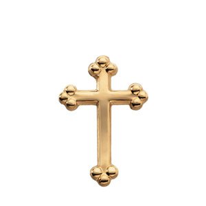 14.00X09.00 Mm 14K Yellow Gold Cross Lapel Pin by 